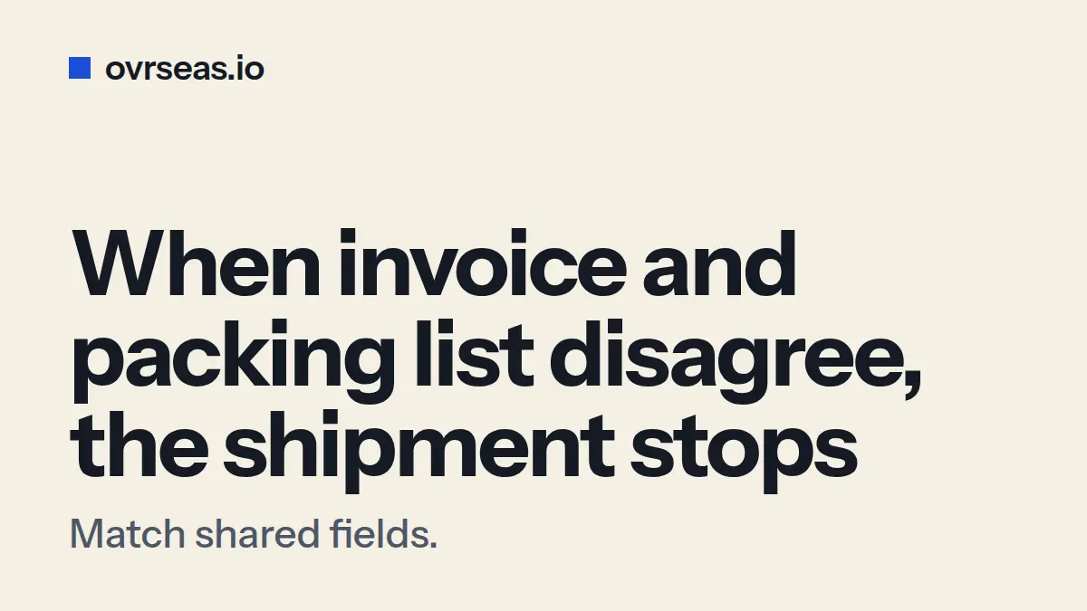 Commercial Invoice vs Packing List vs Bill of Lading