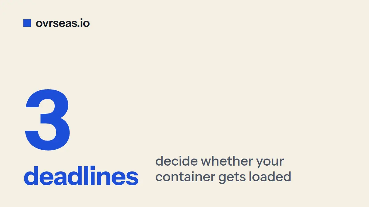 Container Shipping Document Checklist: 3 Cut-Off Deadlines