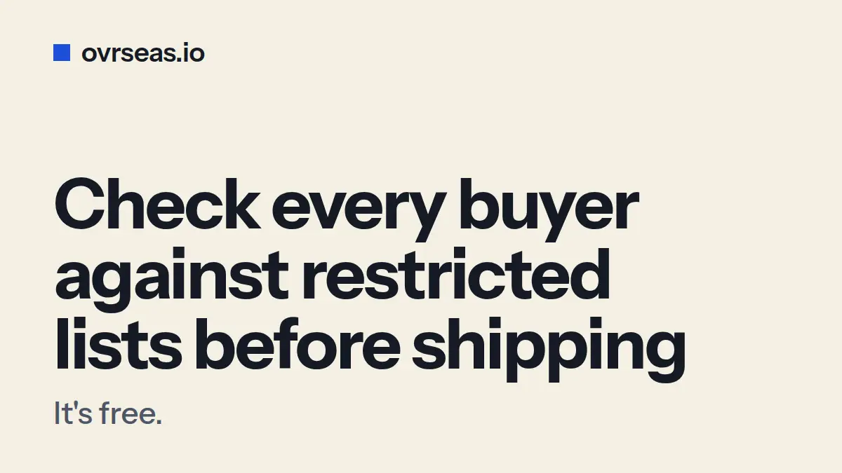 Denied Party Screening: The Free Check Most Exporters Skip