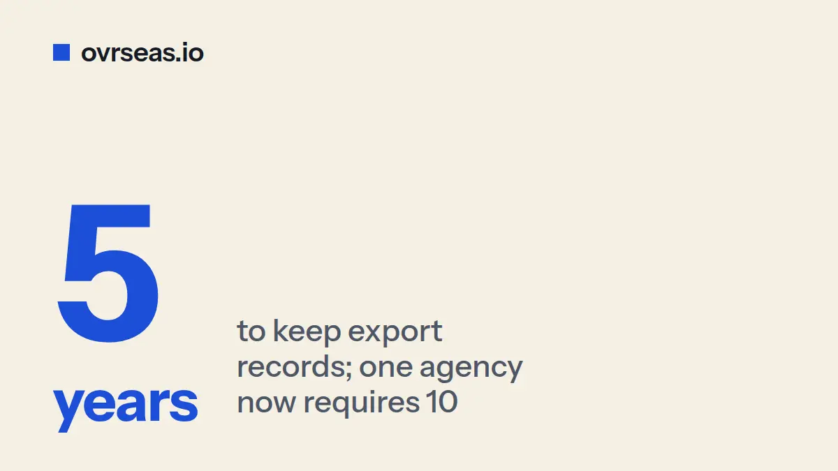 U.S. Export Record Keeping: What to Keep and How Long