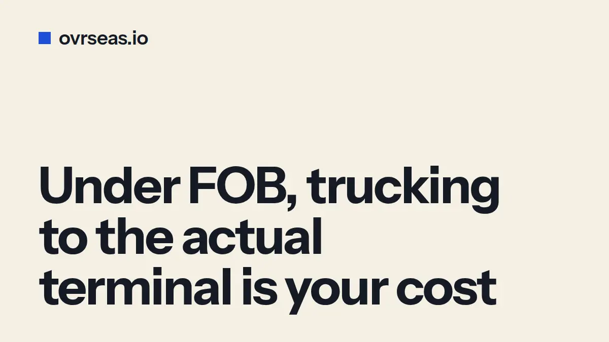 FOB Shanghai Meaning: Why the Terminal Affects Your Cost