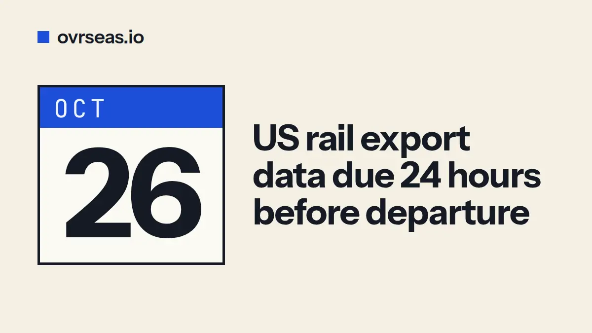 CBP's Rail Export Manifest Rule: What Has to Be Right 24 Hours Before Departure